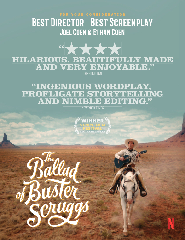 ดูหนังออนไลน์ Netflix ดูหนังฟรี The Ballad of Buster Scruggs (2018) ลำนำของบลัสเตอร์ สกรั๊กส์ HD เต็มเรื่อง ซับไทย